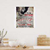 Aan mijn echtgenoot Gift | Brief van de Lovely Hus Poster (Keuken)