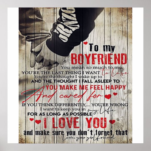 Aan mijn echtgenoot Gift | Brief van de Lovely Hus Poster (Voorkant)