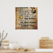 Aan mijn echtgenoot Gift | Brief van de Lovely Hus Poster (Keuken)