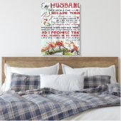 Aan mijn echtgenoot Gift | Brief voor hem | Canvas Afdruk (Insitu (Slaapkamer))