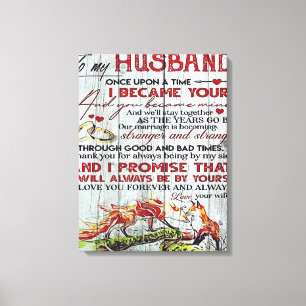 Aan mijn echtgenoot Gift Brief voor hem Canvas Afdruk