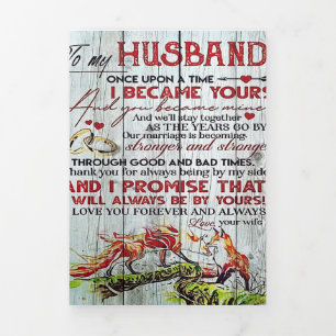 Aan mijn echtgenoot Gift   Brief voor hem   Drieluik Aankondiging