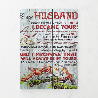 Aan mijn echtgenoot Gift | Brief voor hem | Drieluik Aankondiging