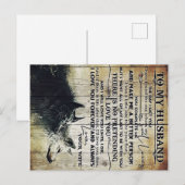 Aan mijn echtgenoot Gift | Brief voor hem | Startd Aankondigingskaart (Voorkant / Achterkant)