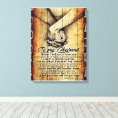 Aan mijn echtgenoot Gift | Cute Husband Gift Canvas Afdruk (Insitu (Houten vloer))