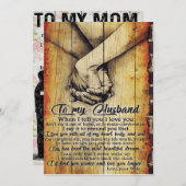 Aan mijn echtgenoot Gift | Cute Husband Gift Feestdagenkaart (Voorkant / Achterkant)