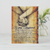 Aan mijn echtgenoot Gift | Cute Husband Gift Feestdagenkaart (Staand voorkant)