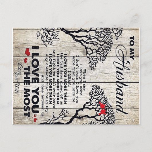 Aan mijn echtgenoot Gift | Lovely Husband Letter C Aankondigingskaart (Voorkant)