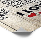 Aan mijn echtgenoot Gift | Lovely Husband Letter C Poster (Hoek)