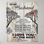 Aan mijn echtgenoot Gift | Lovely Husband Letter C Poster (Voorkant)