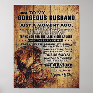 Aan mijn echtgenoot Gift   Lovely Letter for Husba Poster