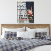 Aan mijn echtgenoot Gift | Vakantiegeld van de vak Canvas Afdruk (Insitu (Slaapkamer))