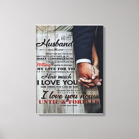 Aan mijn echtgenoot Gift | Vakantiegeld van de vak Canvas Afdruk (Voorkant)