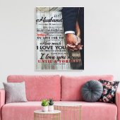Aan mijn echtgenoot Gift | Vakantiegeld van de vak Canvas Afdruk (Insitu (Woonkamer))