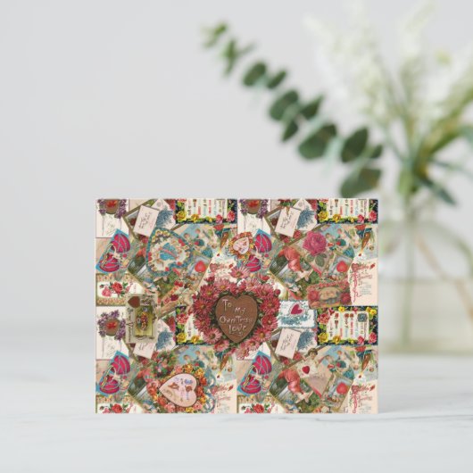 Aan mijn eigen echte liefde ~  Valetines Briefkaart (Staand voorkant)