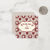 Aan mijn enige & speciale wenskaart notitiekaartje (Voorkant / Achterkant in situ)