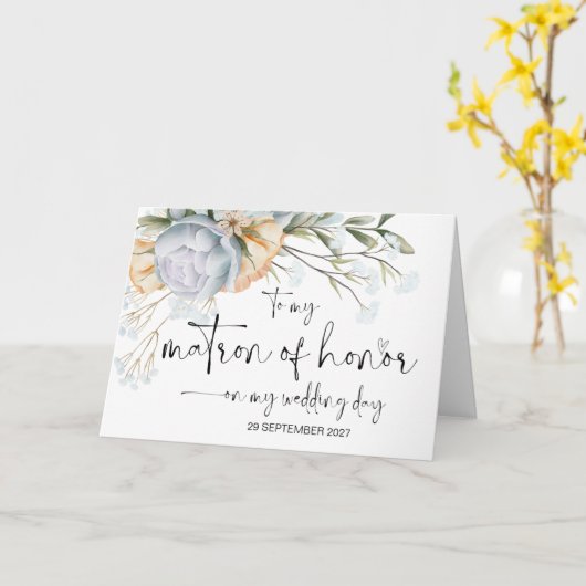 Aan mijn Ereheer Trouwdag Dank u Bruid Kaart (Gele Bloem)