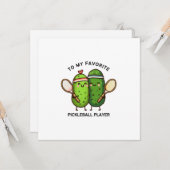 Aan mijn favoriete Pickleball-speler Kaart (Voorkant / Achterkant in situ)