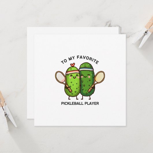 Aan mijn favoriete Pickleball-speler Kaart (Voorkant / Achterkant in situ)