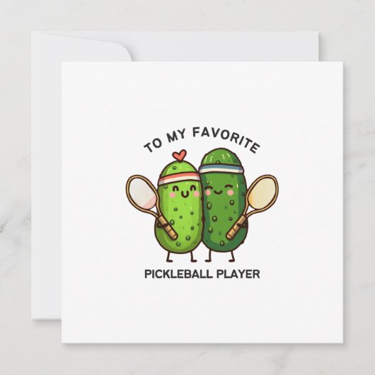 Aan mijn favoriete Pickleball-speler Kaart (Voorkant)