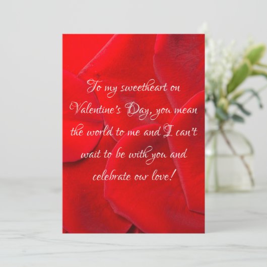 Aan mijn geliefde op Valentijnsdag Feestdagenkaart (Staand voorkant)