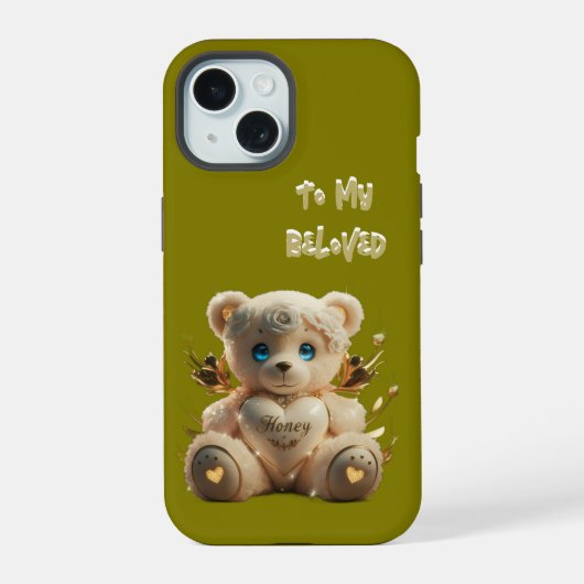 Aan mijn geliefden - porseleinen geïnspireerde ted iPhone 15 case (Achterkant)