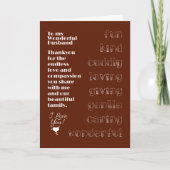 Aan mijn geweldige echtgenoot Kaart (Voorkant)