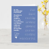 Aan mijn geweldige echtgenoot Kaart (Gele Bloem)