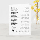 Aan mijn geweldige man kaart (Gele Bloem)