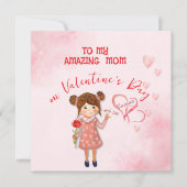 Aan mijn geweldige moeder Valentijnsdag Kaart (Voorkant)