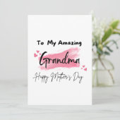 Aan mijn geweldige oma Gelukkige Moederdag Kaart (Staand voorkant)