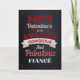 Aan mijn geweldige verloofde Glitter Valentijnkaar Kaart