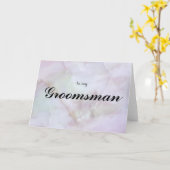 aan mijn Groomsman Kaart (Gele Bloem)