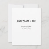 Aan mijn held op zijn dag Gelukkig Vaderdag kaart (Achterkant)