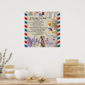 Aan mijn hond mam Gift, mam Birthday Gift Idea Poster (Keuken)