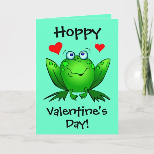 Aan Mijn Hoppy Valentijnse Leuke Kikkers van de Feestdagen Kaart (Voorkant)