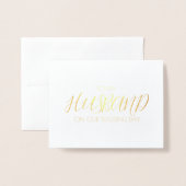 AAN MIJN HUSBAND | Brief op onze huwelijksdag Folie Kaarten (Voorkant met envelop)