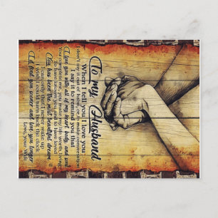 Aan mijn Husband Letter, liefdevol citeert Gift Aankondigingskaart