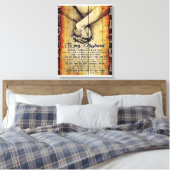 Aan mijn Husband Letter, liefdevol citeert Gift Canvas Afdruk (Insitu (Slaapkamer))