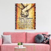 Aan mijn Husband Letter, liefdevol citeert Gift Canvas Afdruk (Insitu (Woonkamer))