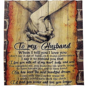 Aan mijn Husband Letter, liefdevol citeert Gift Douchegordijn