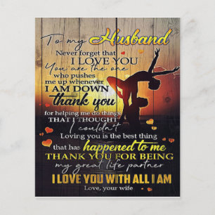 Aan mijn Husband Letter, liefdevol citeert Gift Flyer