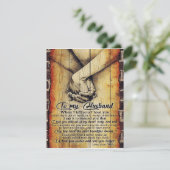 Aan mijn Husband Letter, liefdevol citeert Gift Kaart (Staand voorkant)