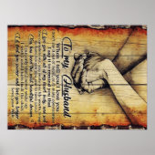 Aan mijn Husband Letter, liefdevol citeert Gift Poster (Voorkant)