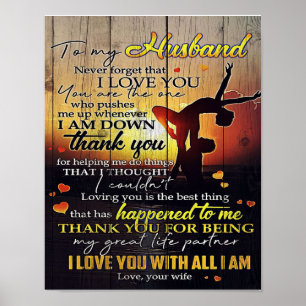Aan mijn Husband Letter, liefdevol citeert Gift Poster