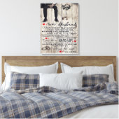 Aan mijn Husband Letter, Love Quottes Gift Canvas Afdruk (Insitu (Slaapkamer))