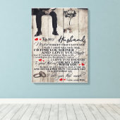 Aan mijn Husband Letter, Love Quottes Gift Canvas Afdruk (Insitu (Houten vloer))