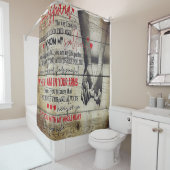 Aan mijn Husband Letter, Love Quottes Gift Douchegordijn (In situ)