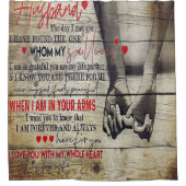 Aan mijn Husband Letter, Love Quottes Gift Douchegordijn (Voorkant)