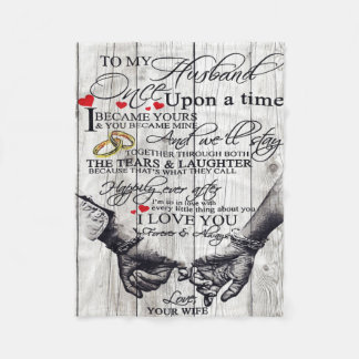 Aan mijn Husband Letter, Love Quottes Gift Fleece Deken